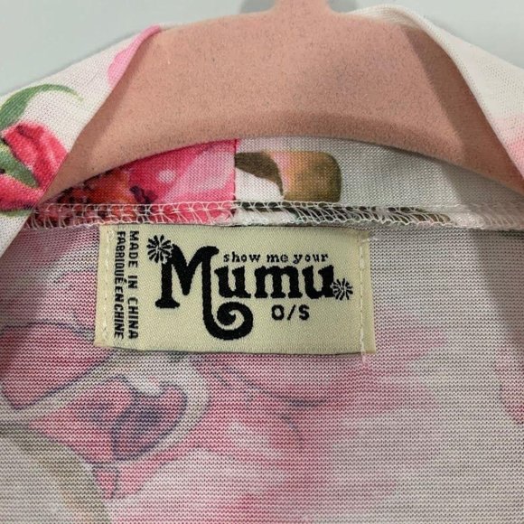 Show Me Your MuMu White Pink Floral Print Lingerie - Picture 6 of 8